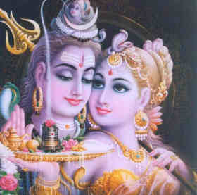Shiva und Parvati - beim Liebesmahl 
